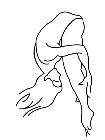 Inward Dive Coloring Page